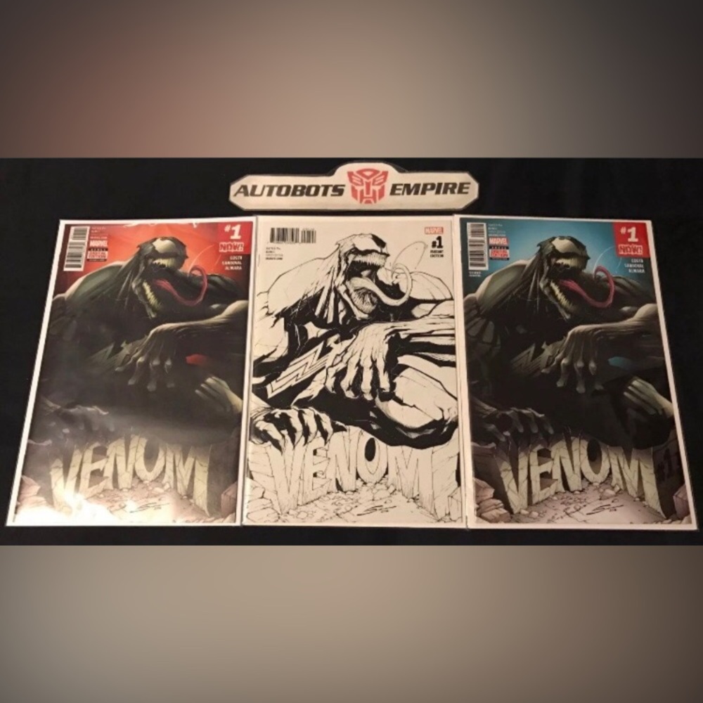 Marvel Venom 1 Now B&W Sketch Sandoval Variant Set Comic NM Carnage Cgc Lee 2 Dc